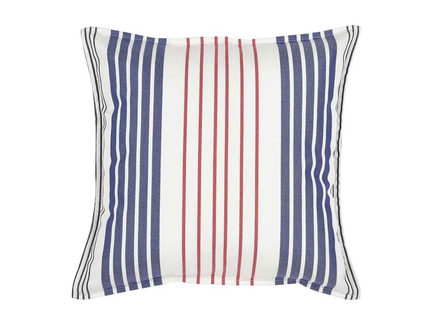 Petit coussin carré 40 x 40 cm - 100% Coton - Bleu/Blanc - SANTORIN