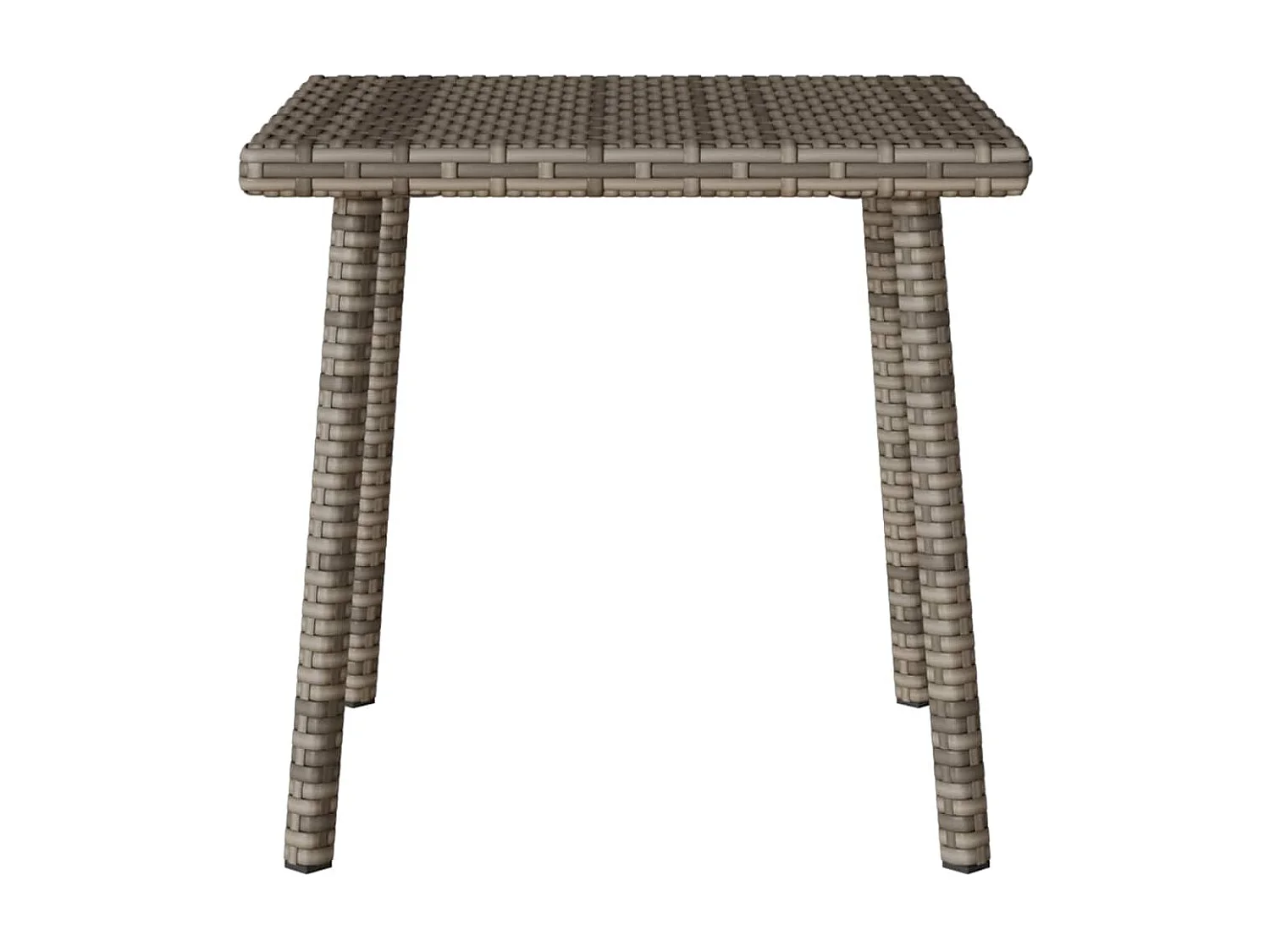 Mesa de centro de jardim retangular 40x40x37cm vime PE cinzento