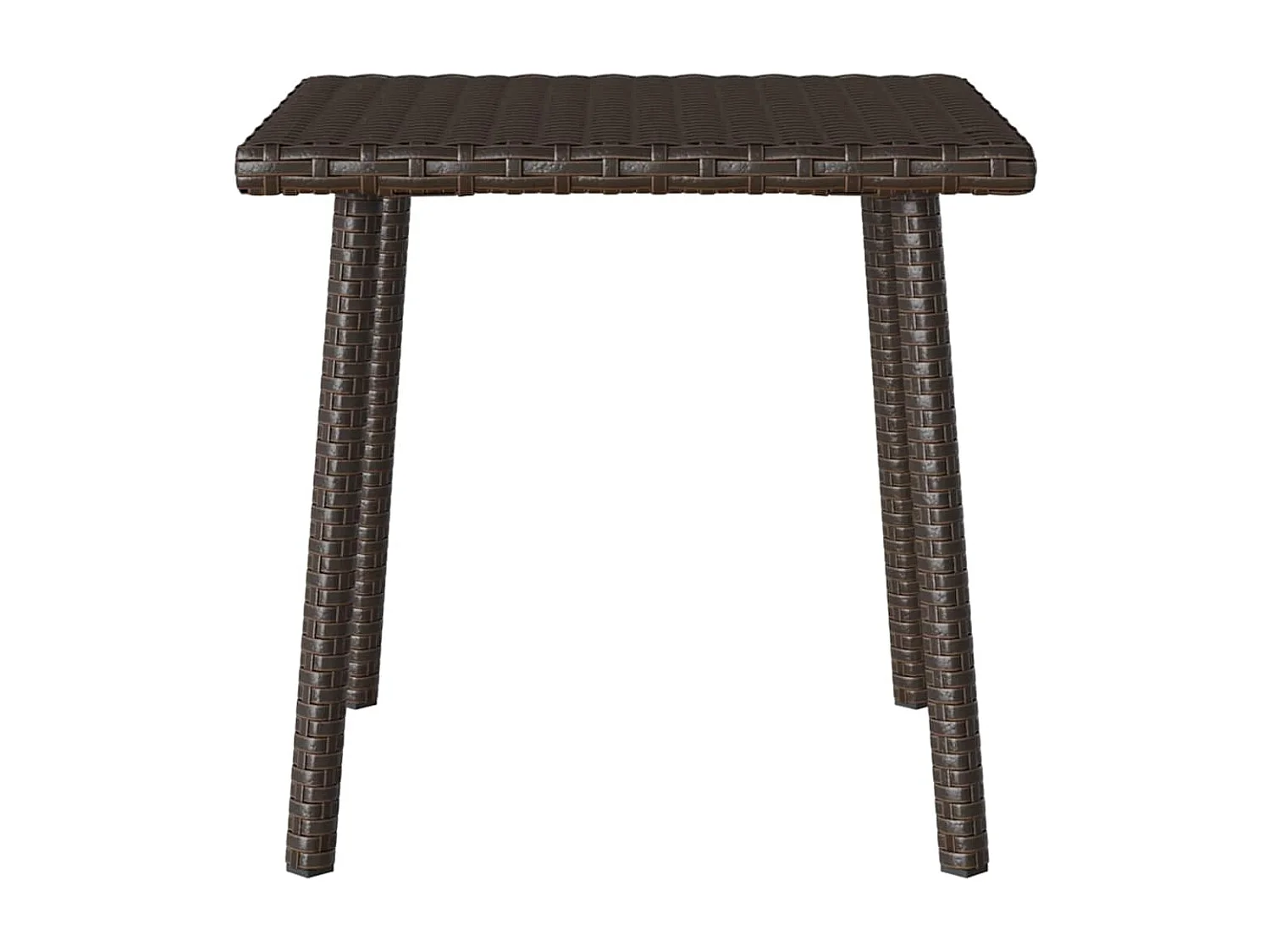 Table basse de jardin rectangulaire marron 40x40x37 cm rotin