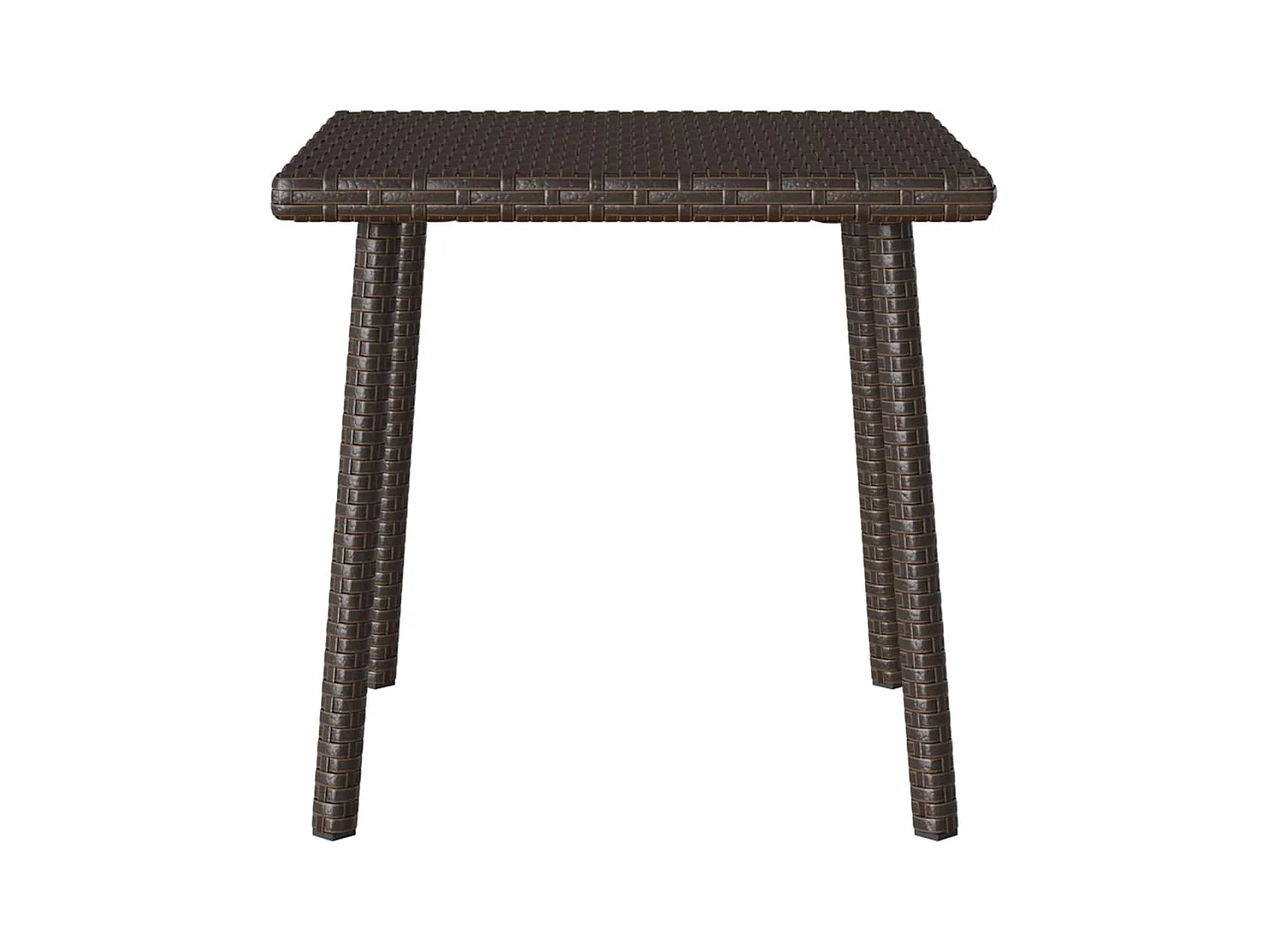 Table basse de jardin rectangulaire marron 40x40x37 cm rotin