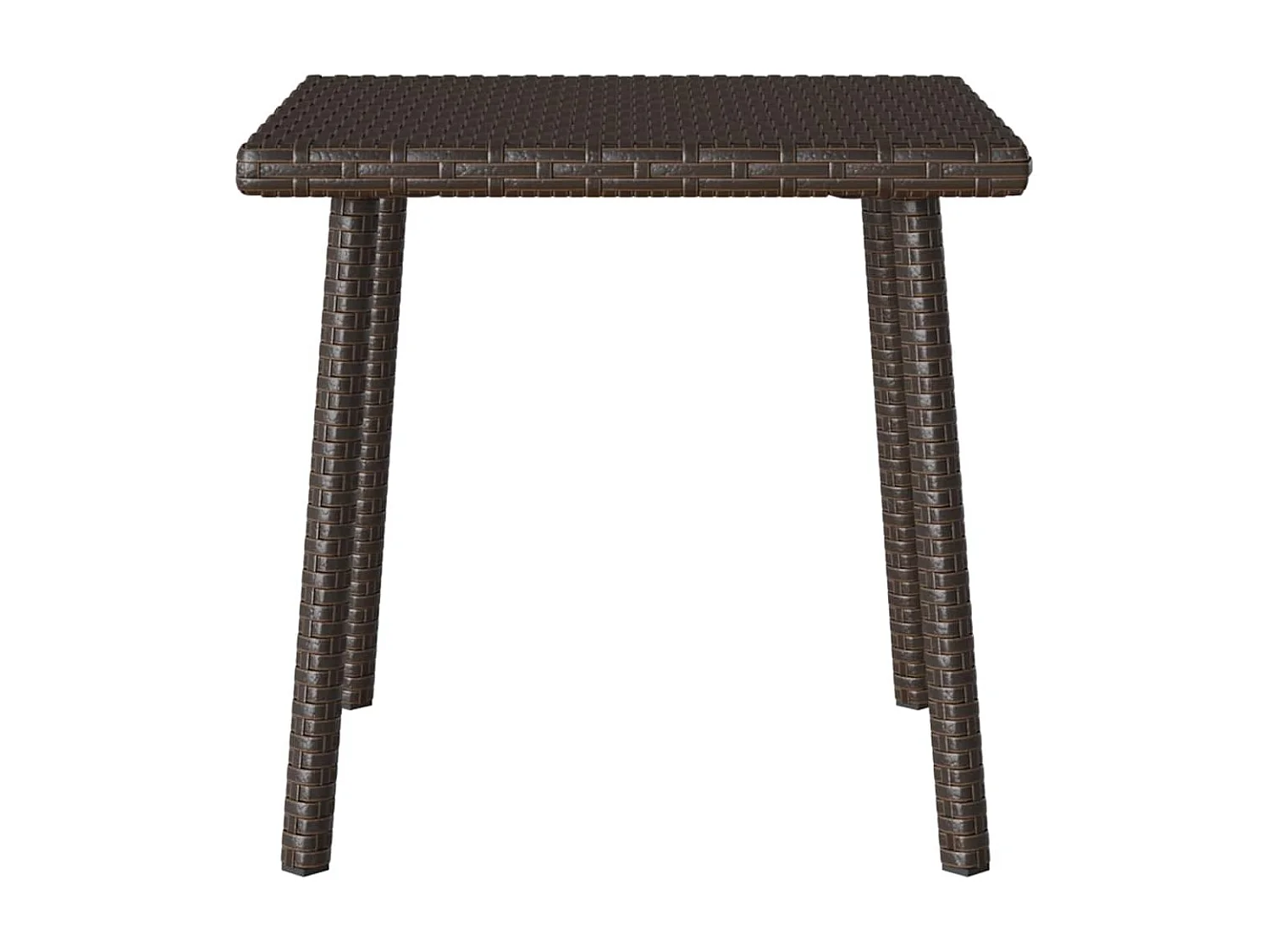 Table basse de jardin rectangulaire marron 40x40x37 cm rotin