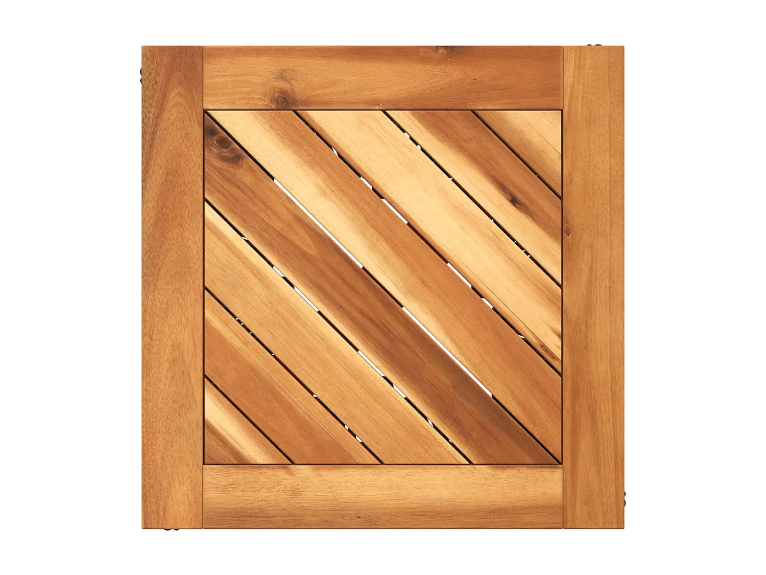 Table basse avec base en fil de fer noir bois d'acacia massif