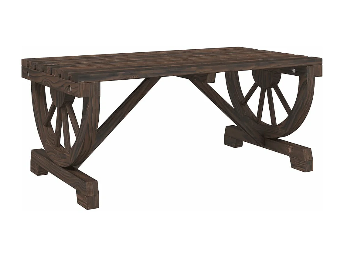 Mesa de centro para jardim 90x50x40 cm madeira de abeto maciça