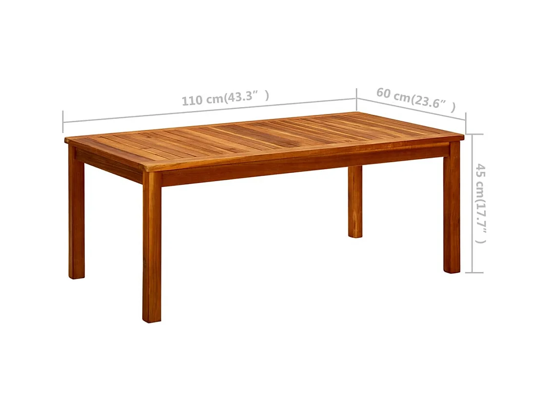 Tuintafel 110x60x45 cm massief acaciahout