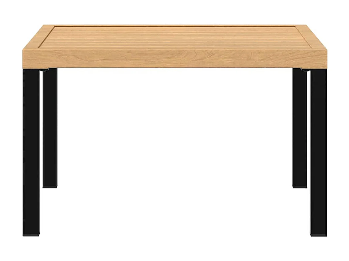 Table basse de jardin noir 65x65x40 cm aluminium