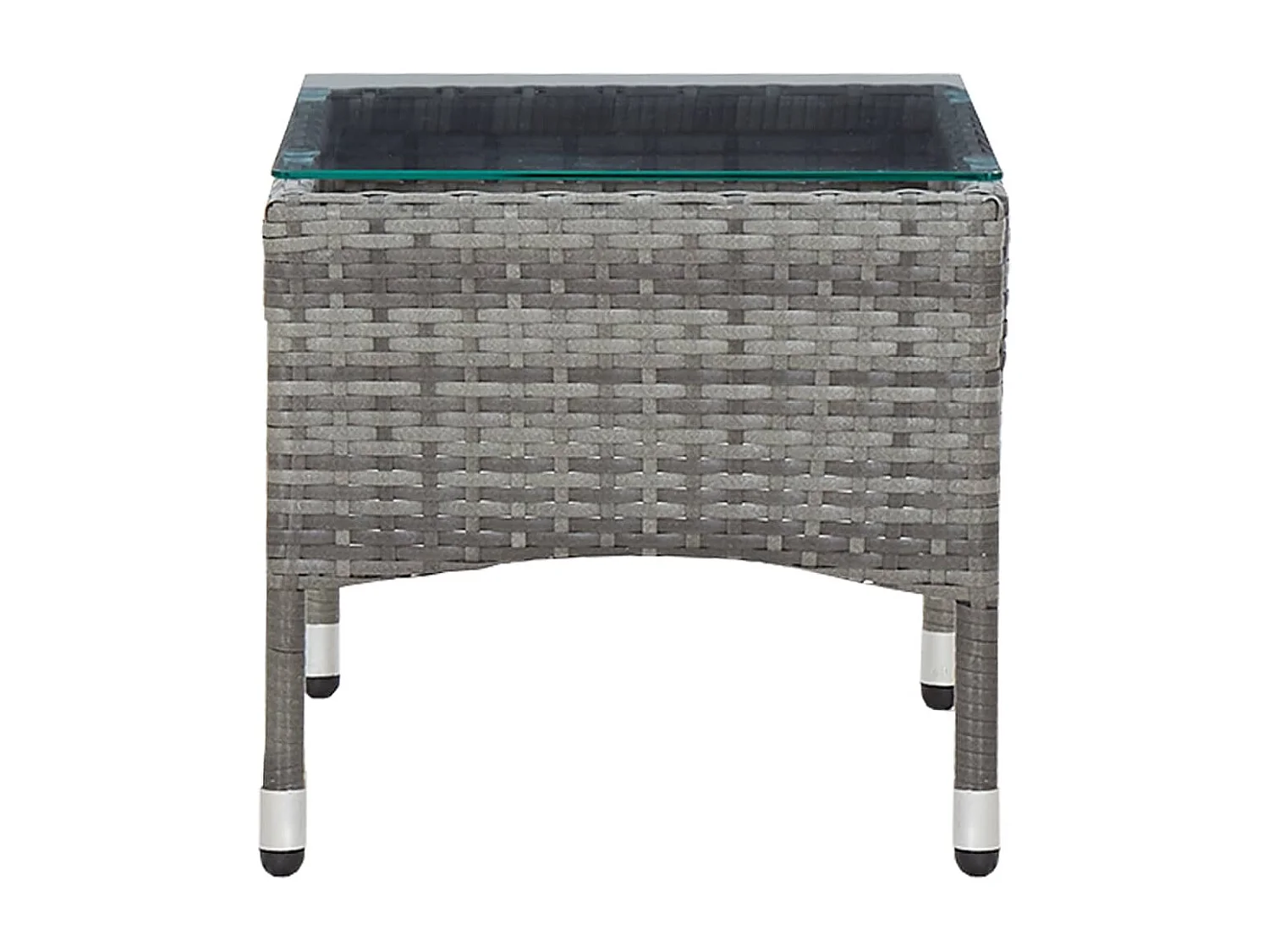 Mesa de centro 60x40x36 cm vime PE cinzento