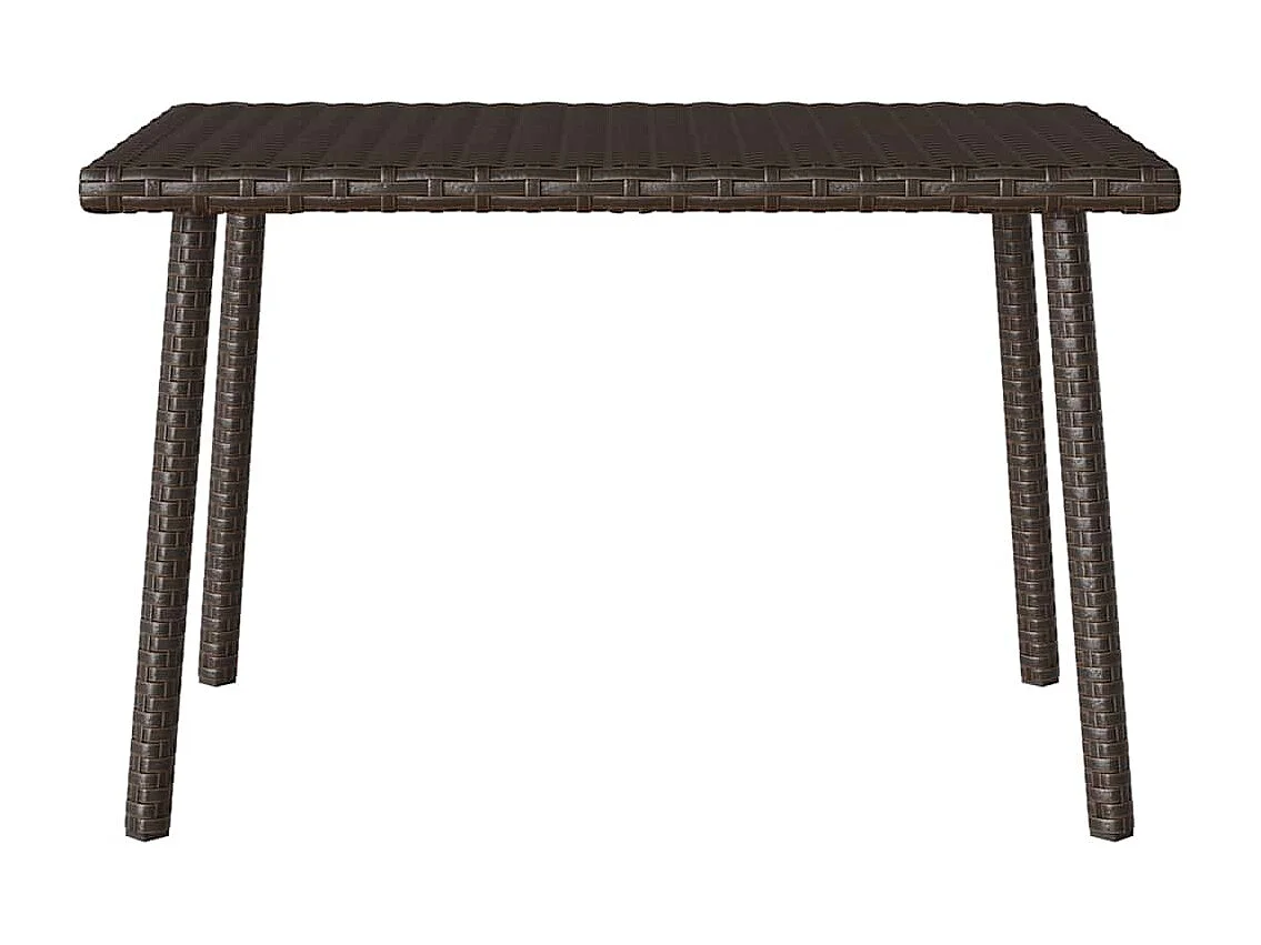 Mesa de centro de jardim retangular 60x40x37cm vime PE castanho