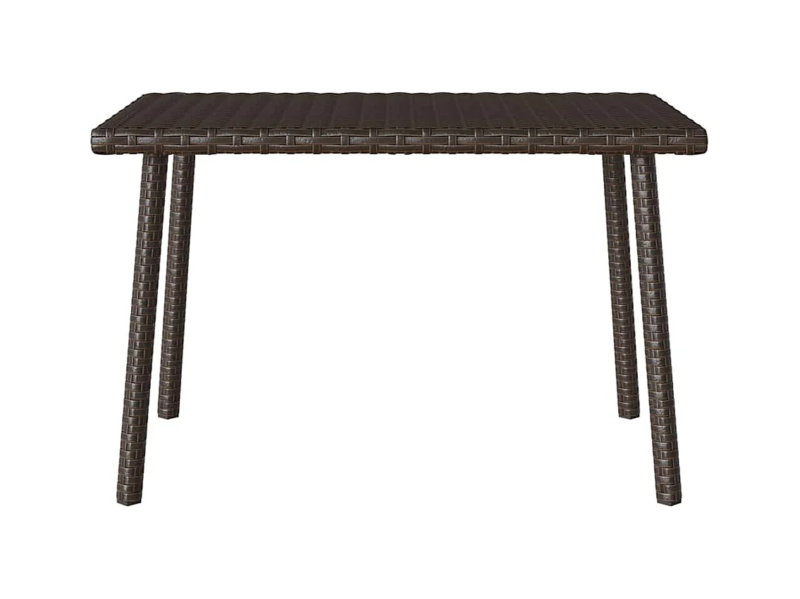 Table basse de jardin rectangulaire marron 60x40x37 cm rotin