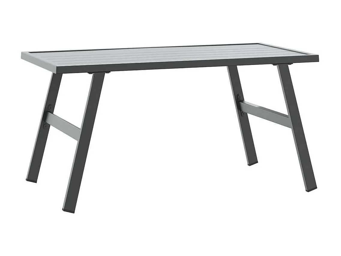 Table basse de jardin noir 90x45x35 cm acier enduit de poudre