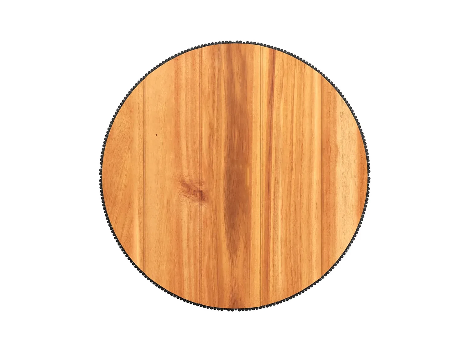 Table basse avec base en fil de fer noir bois d'acacia massif