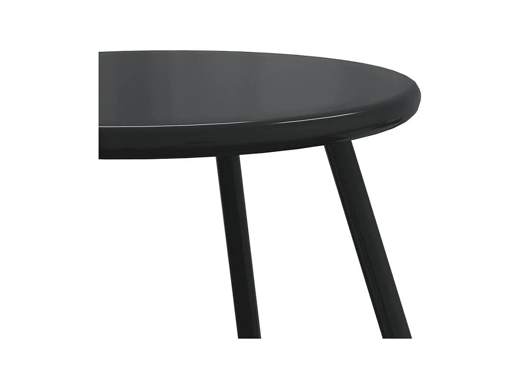 Tables basses de jardin 2pièces rondes noir acier enduit de poudre