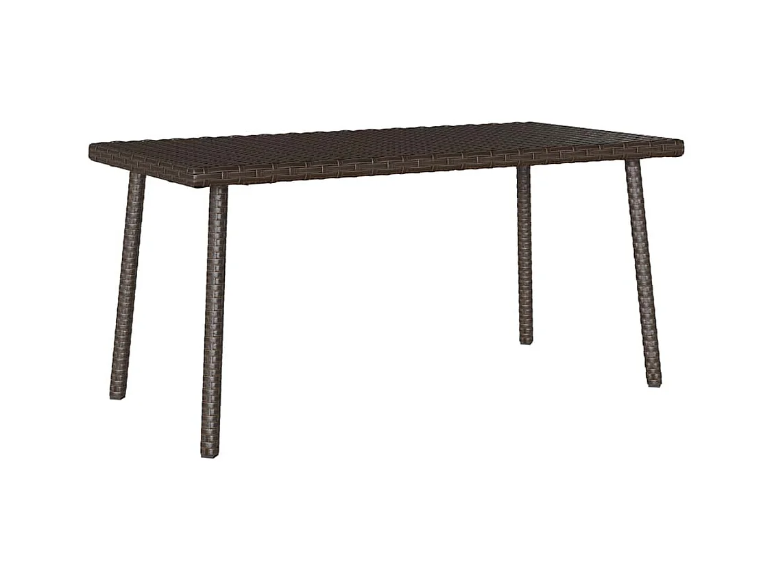 Table basse de jardin rectangulaire marron 40x40x37 cm rotin