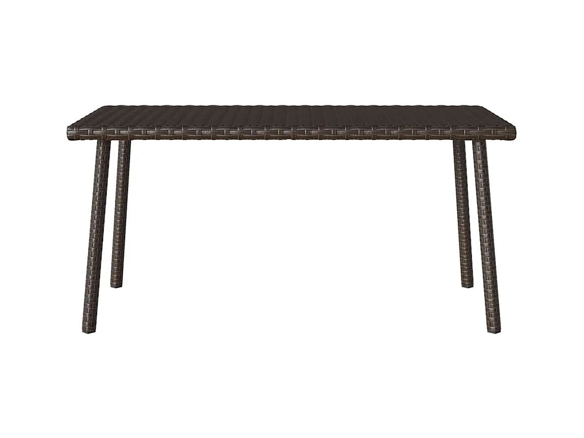 Table basse de jardin rectangulaire marron 40x40x37 cm rotin