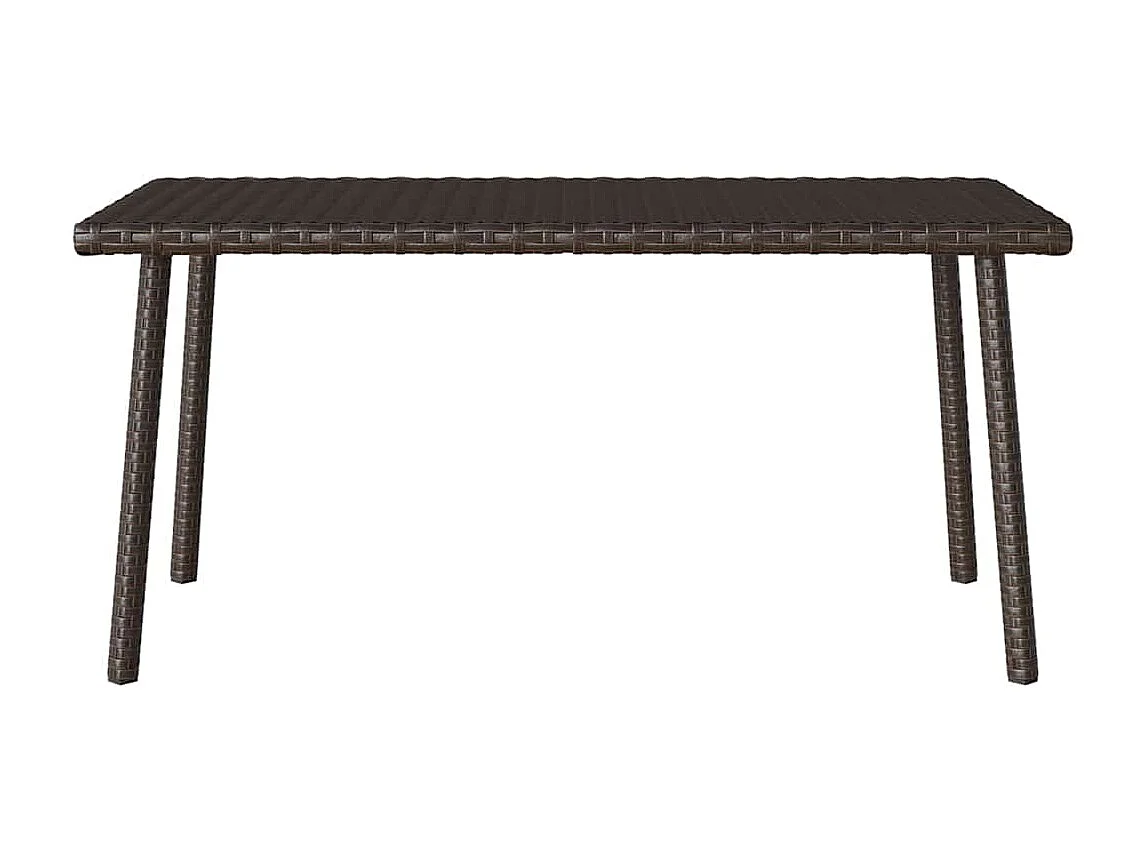 Table basse de jardin rectangulaire marron 40x40x37 cm rotin