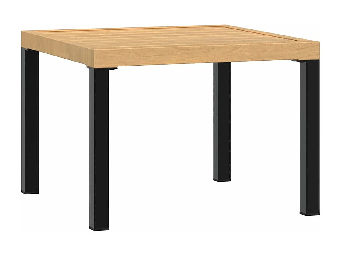 Table basse de jardin noir 55x55x39,5 cm acier enduit de poudre