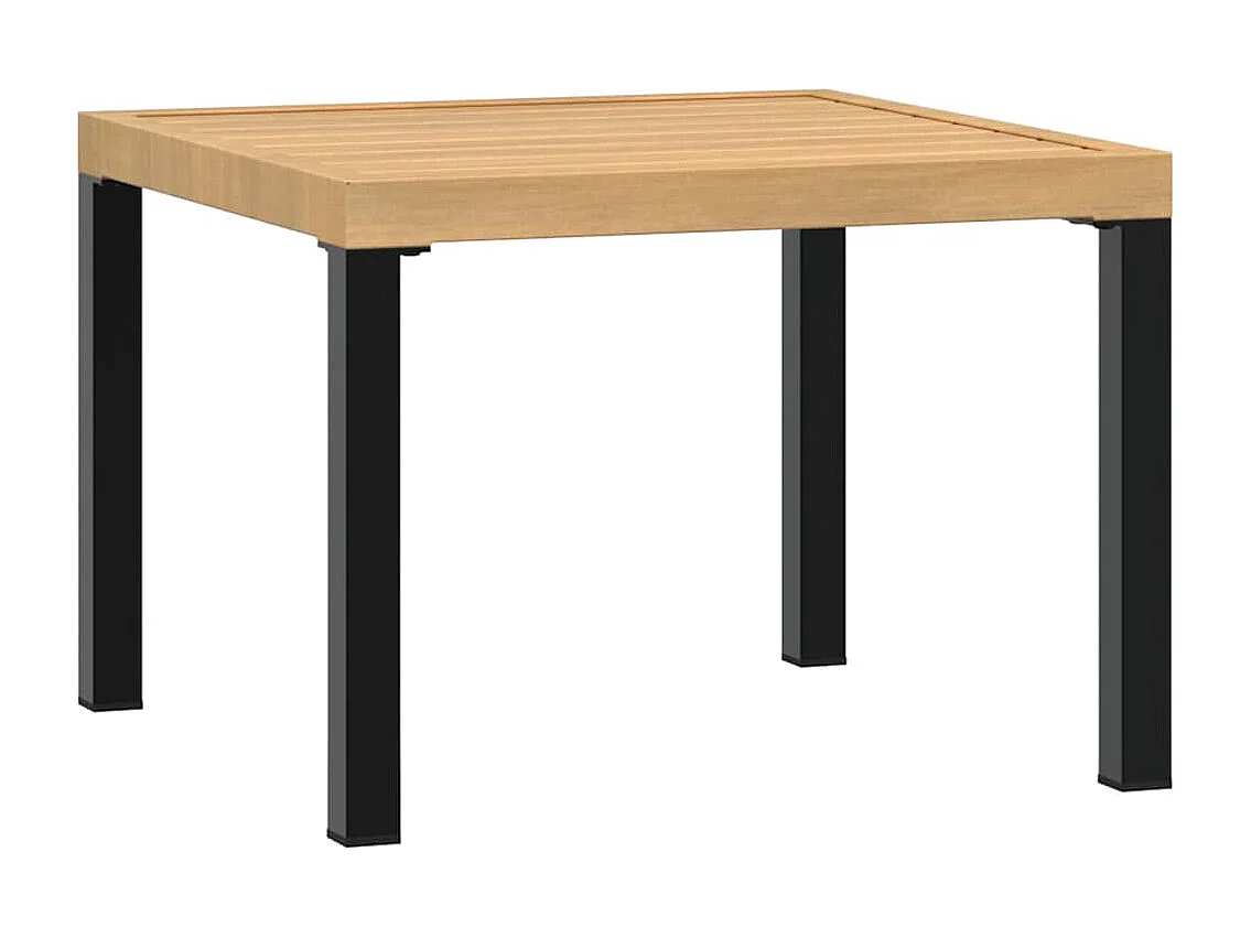 Tuinsalontafel 55x55x39,5 cm gepoedercoat staal zwart