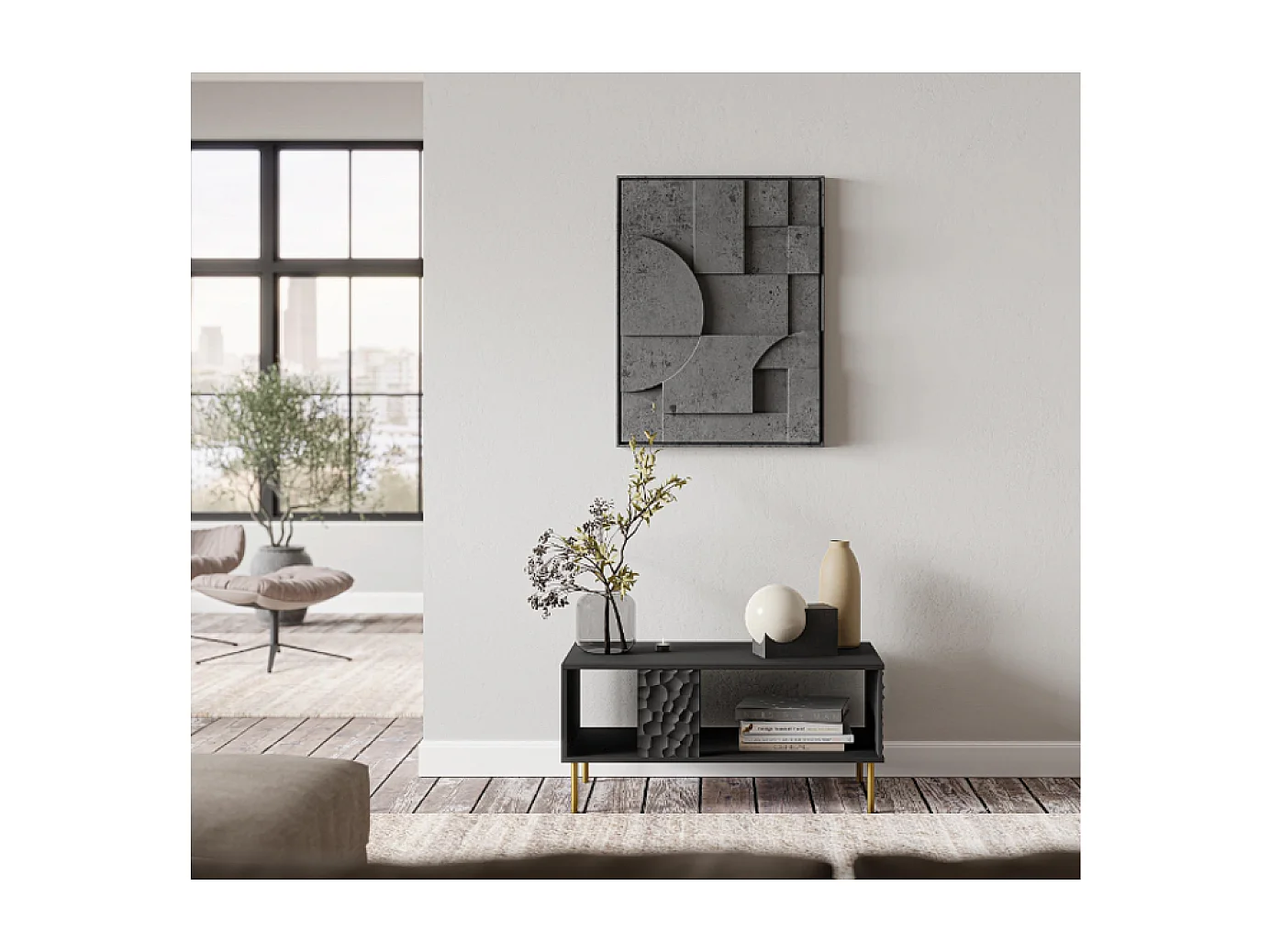 Beistelltisch Bulet/Schwarz