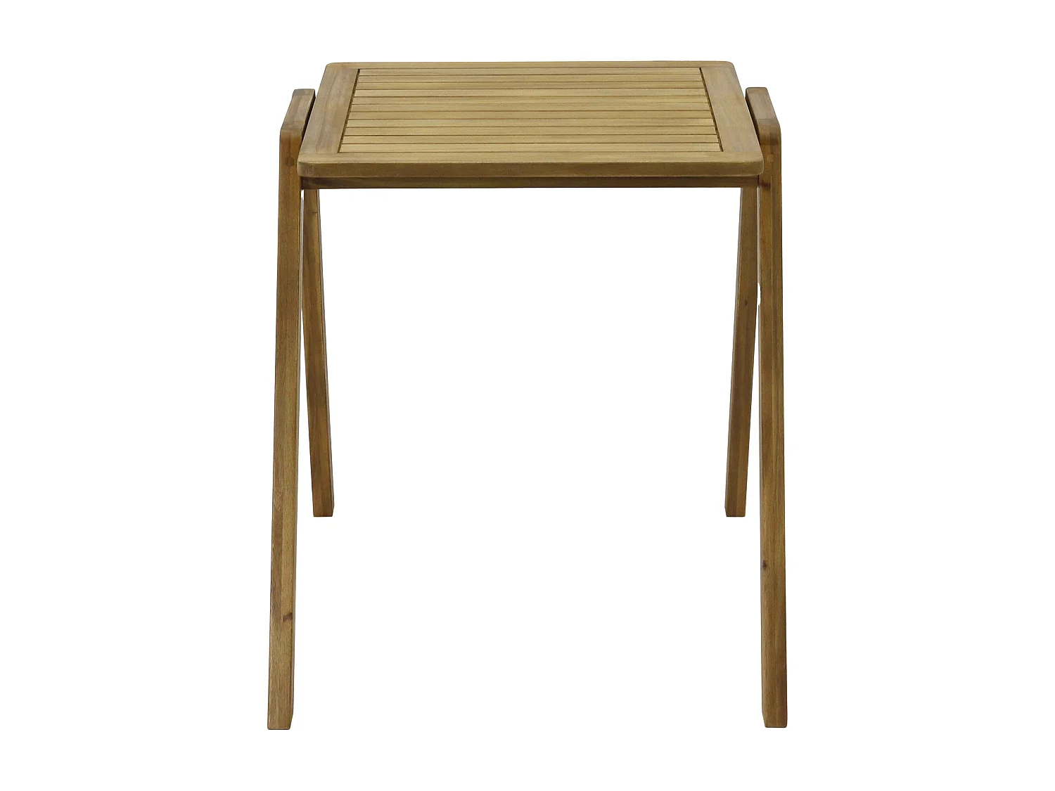 Table de jardin carrée en bois d'eucalyptus