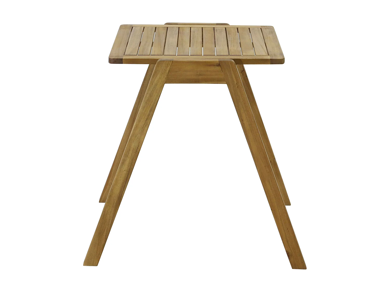 Table de jardin carrée en bois d'eucalyptus