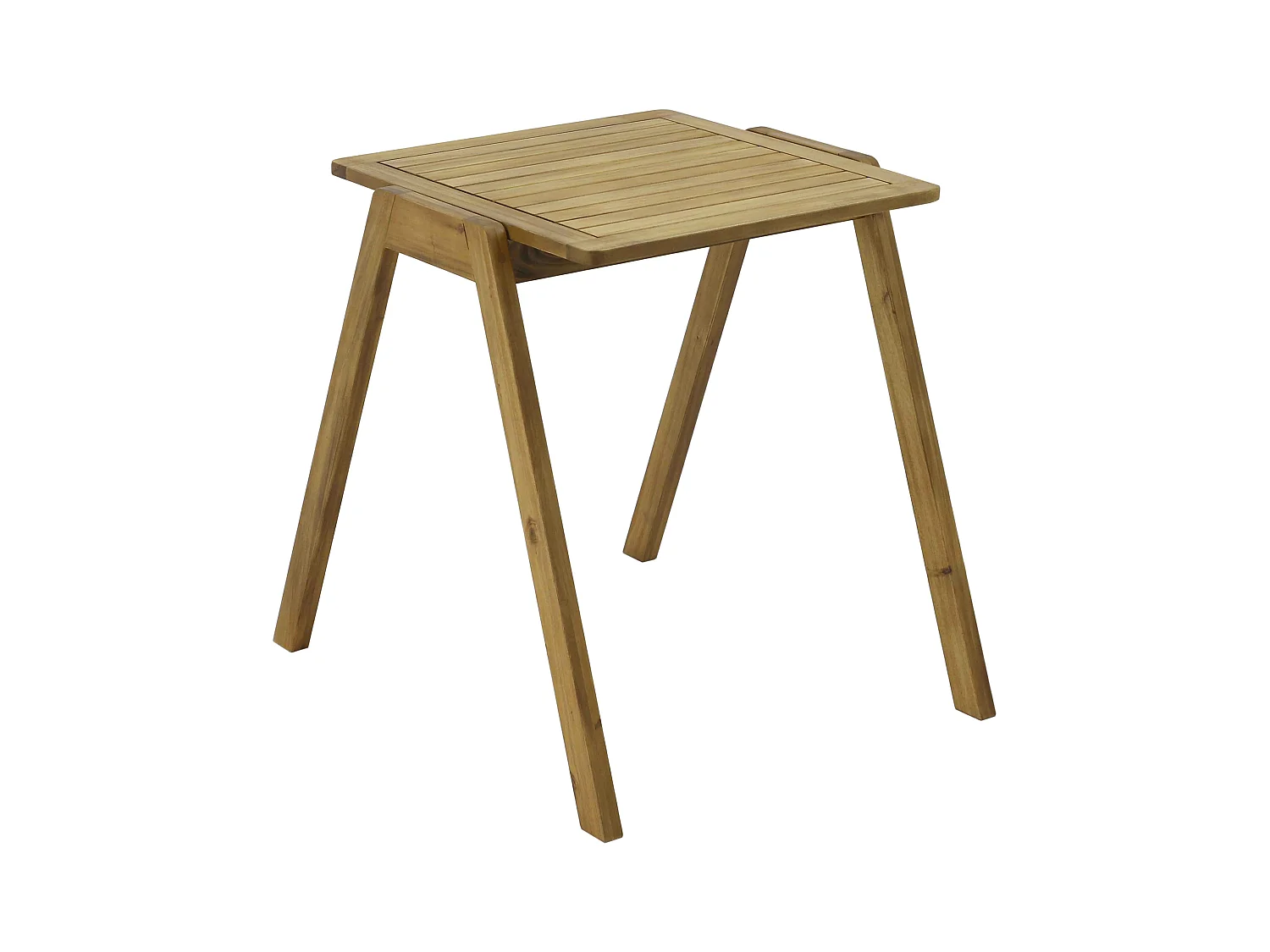 Table de jardin carrée en bois d'eucalyptus