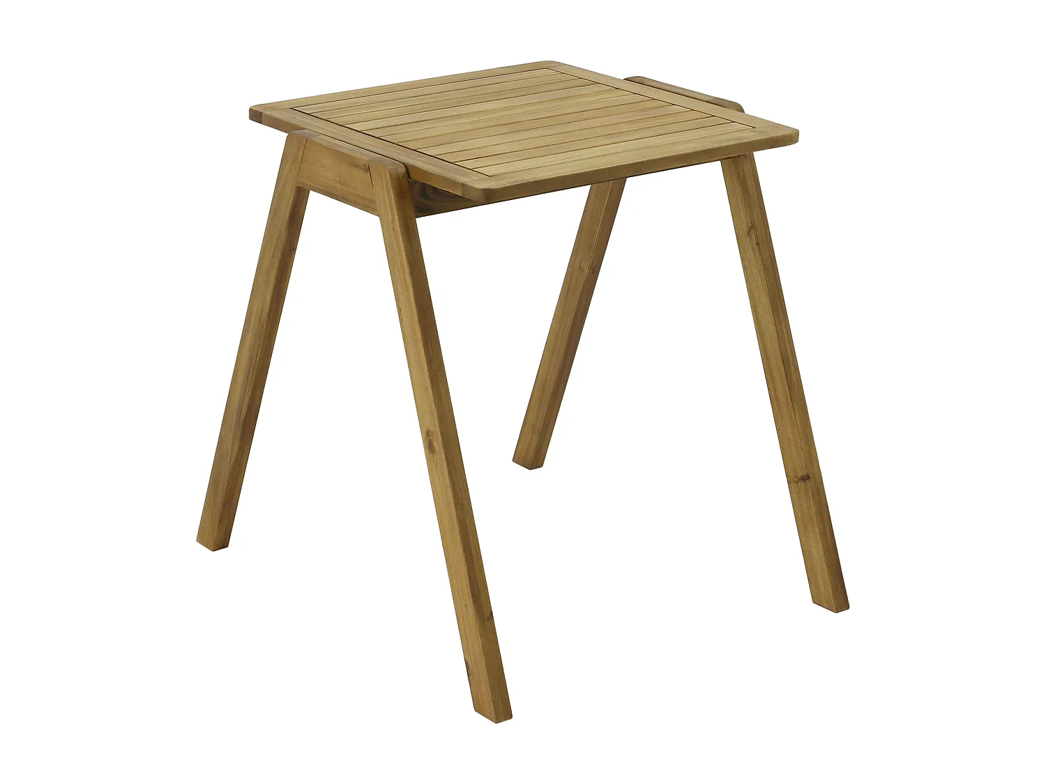 Table de jardin carrée en bois d'eucalyptus