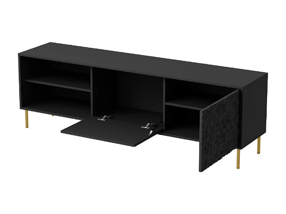 TV Lowboard Bulet/Schwarz&Gold