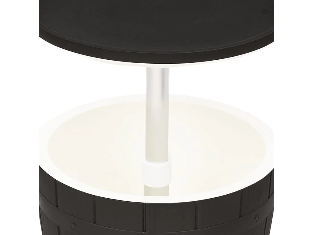 Table à glacière 3 en 1 noir polypropylène