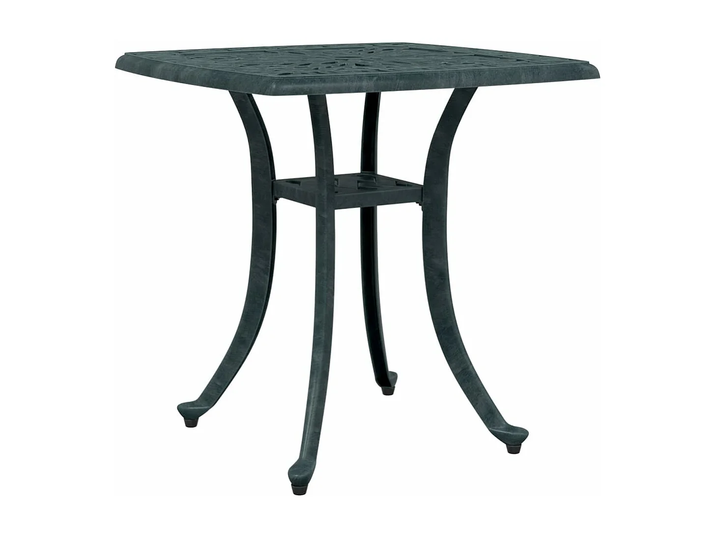 Table de jardin vert 53x53x53 cm aluminium coulé
