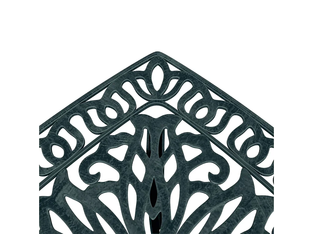 Table de jardin vert 53x53x53 cm aluminium coulé