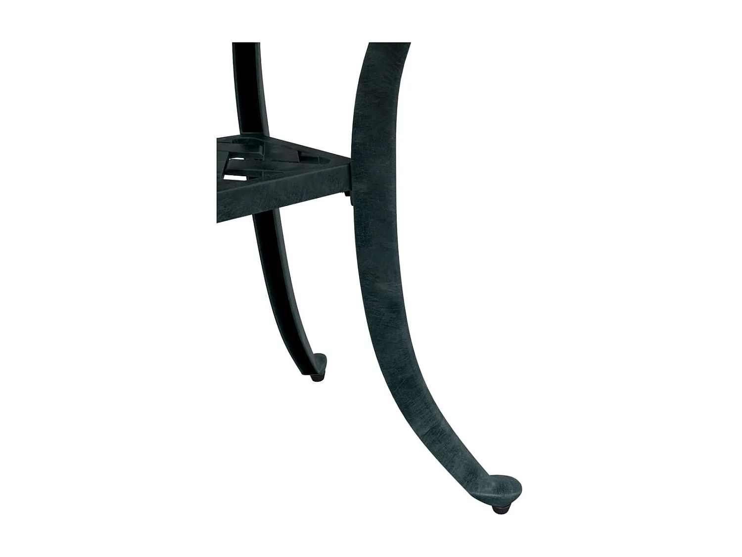 Table de jardin vert 53x53x53 cm aluminium coulé