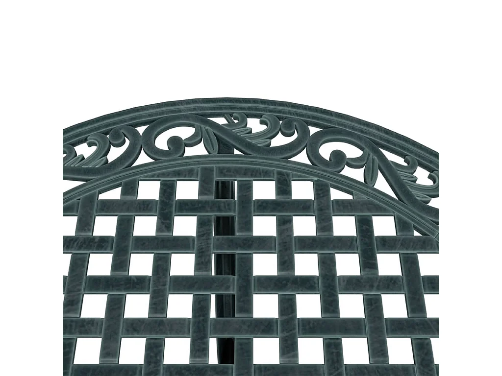 Table de jardin vert Ø90x75 cm aluminium coulé