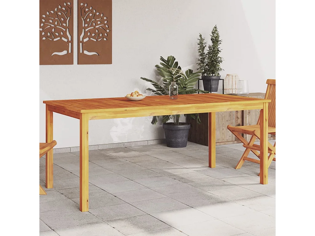 Table à manger de jardin 180x90x75 cm bois massif d'acacia