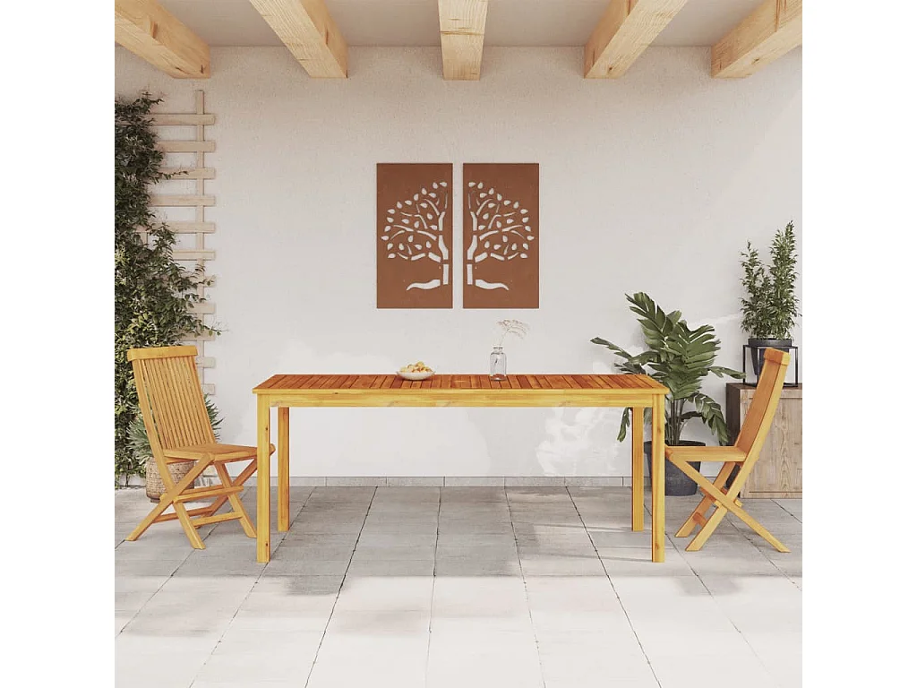 Table à manger de jardin 180x90x75 cm bois massif d'acacia