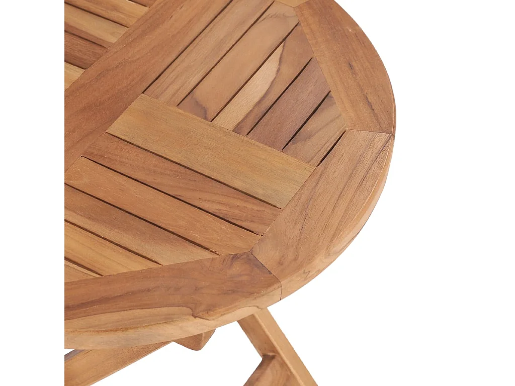 Table pliable de jardin 45 cm Bois de teck solide