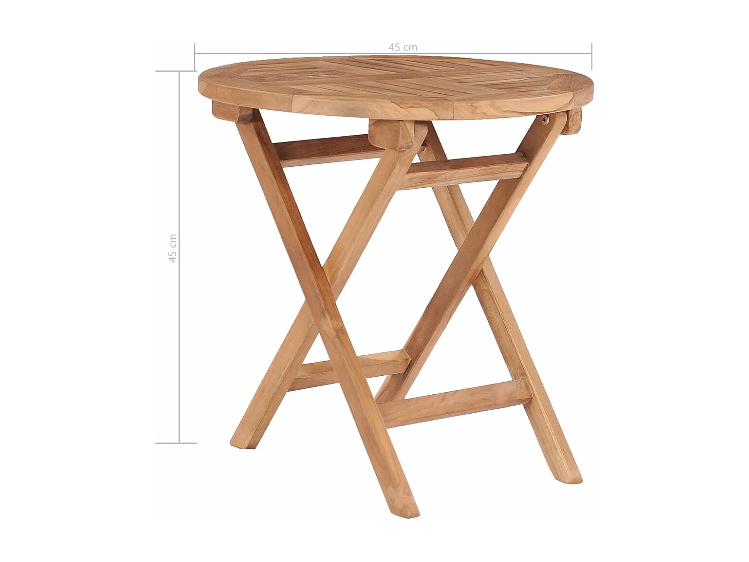 Table pliable de jardin 45 cm Bois de teck solide