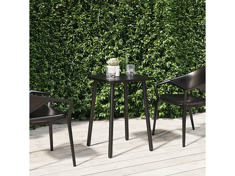 Table de jardin anthracite 50x50x71 cm acier