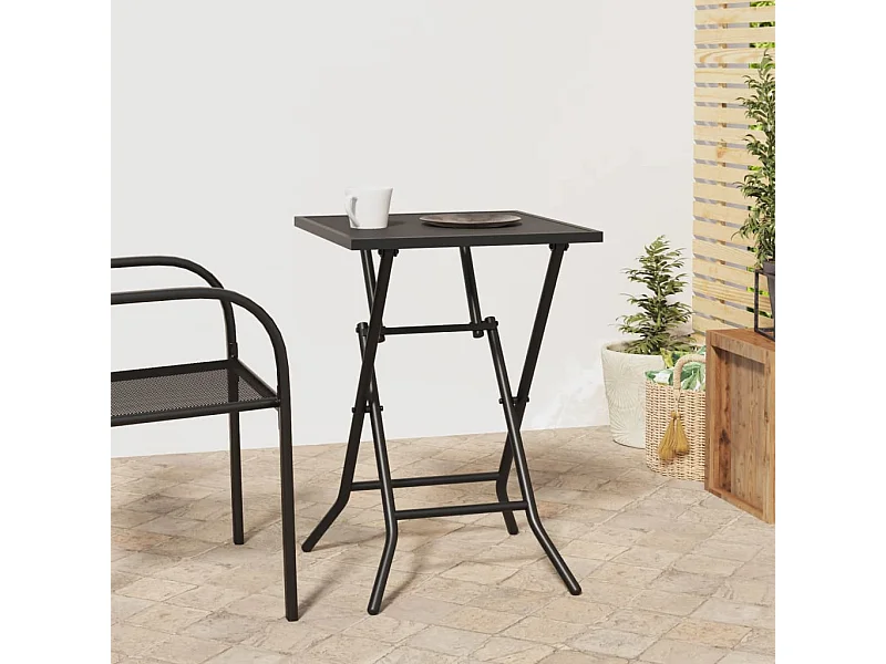 Tuintafel inklapbaar 50x50x72 cm staalgaas antracietkleurig