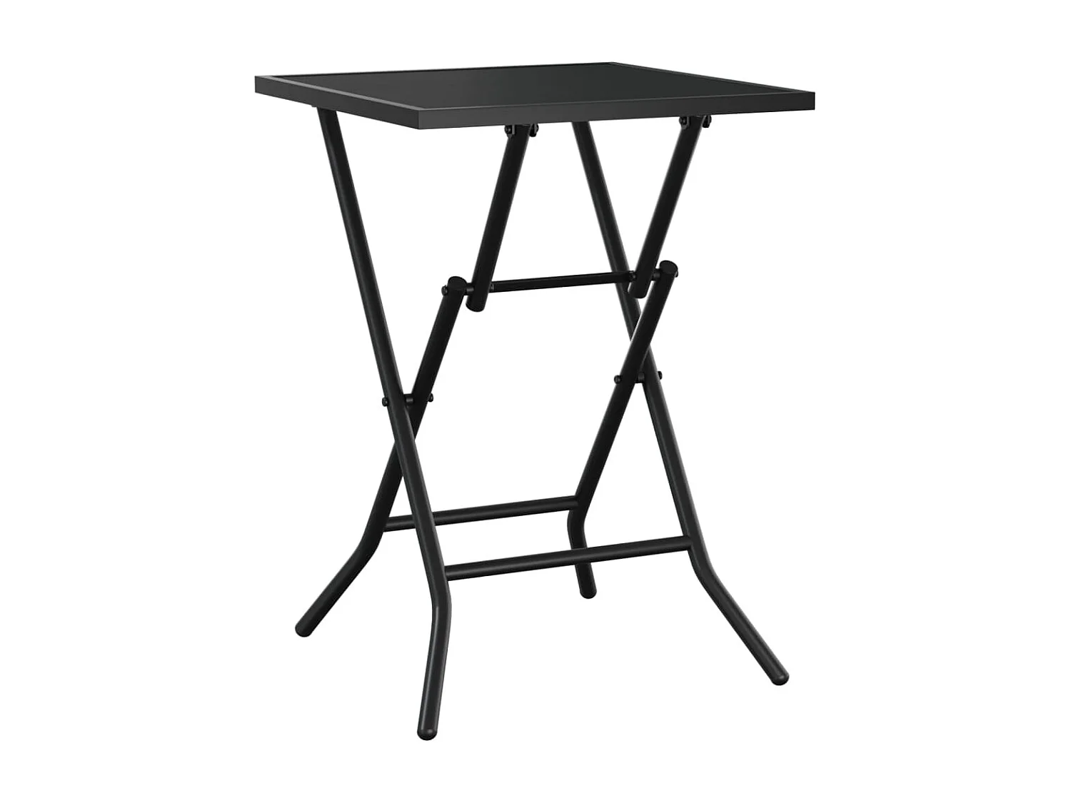 Tuintafel inklapbaar 50x50x72 cm staalgaas antracietkleurig