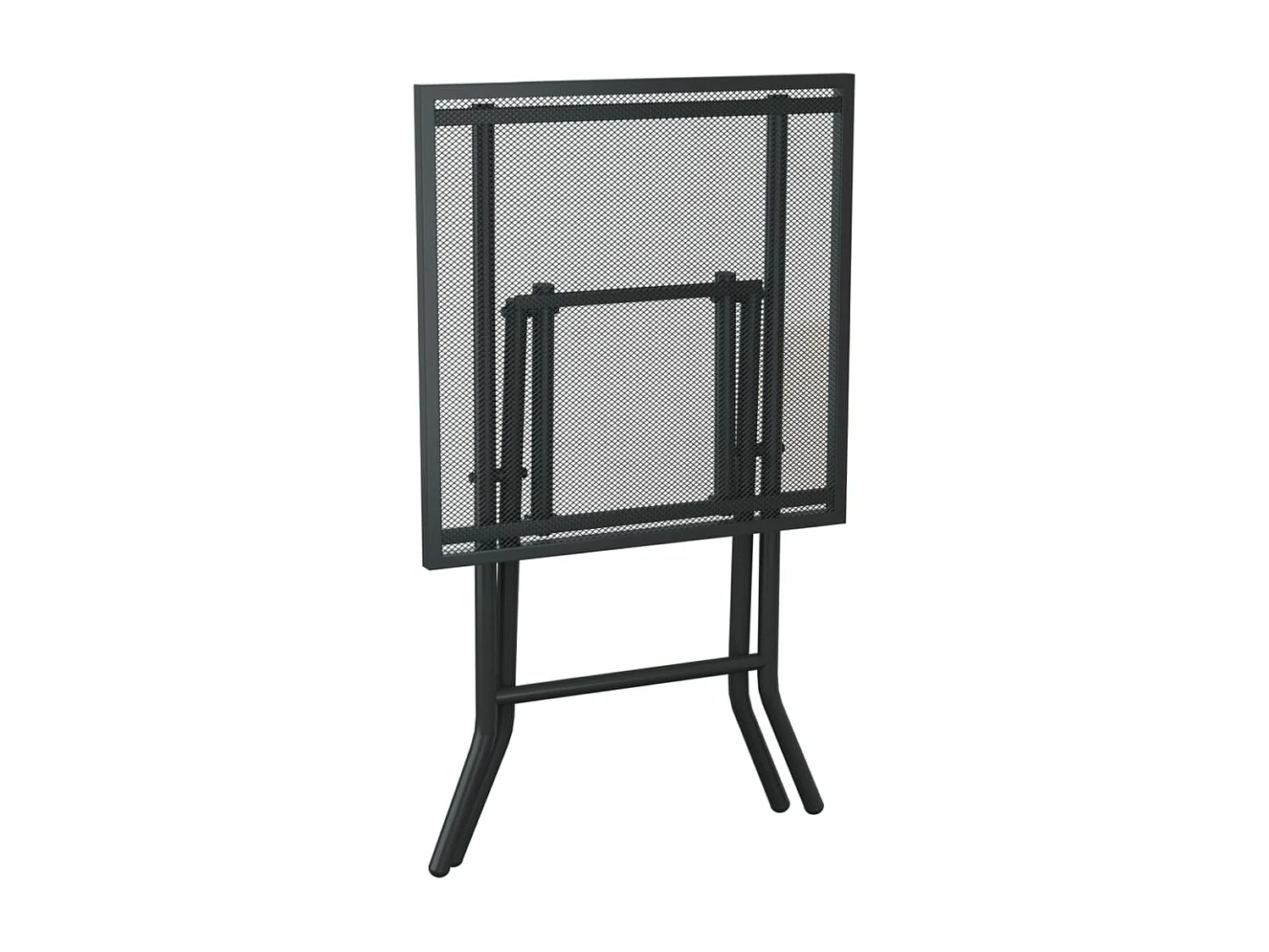 Table de jardin pliable anthracite 50x50x72 cm maille d'acier
