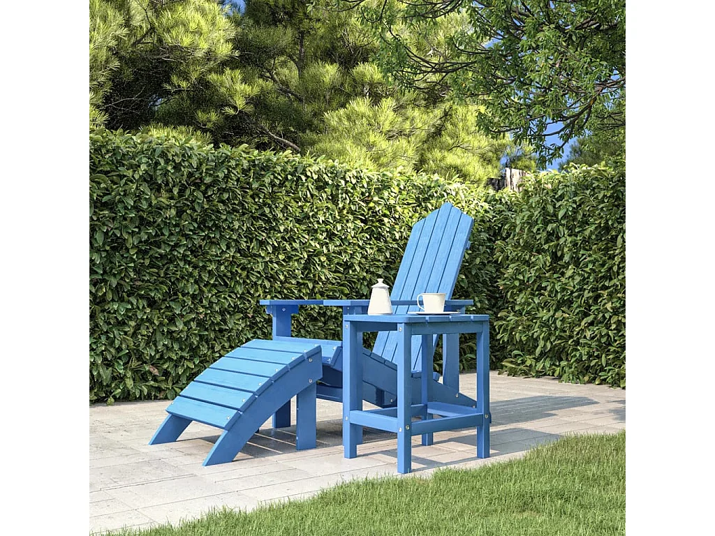 Table de jardin Adirondack Bleu marine 38x38x46 cm PEHD