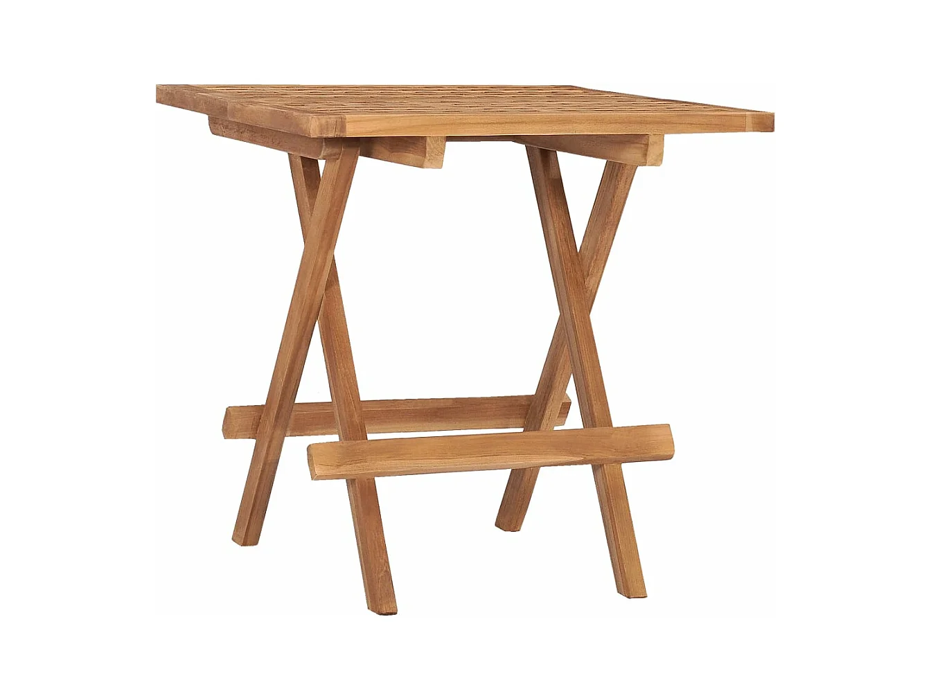 Mesa plegable de jardín madera maciza de teca 50x50x50 cm