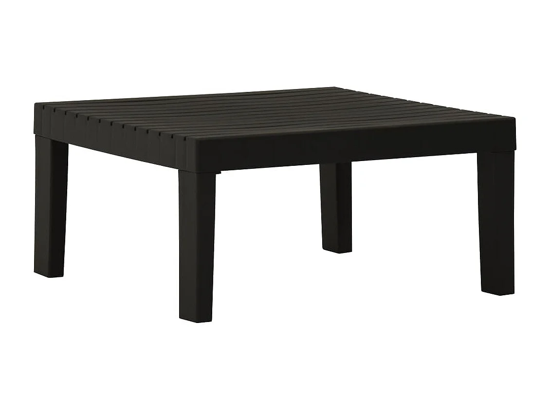 Table de salon de jardin Plastique Gris