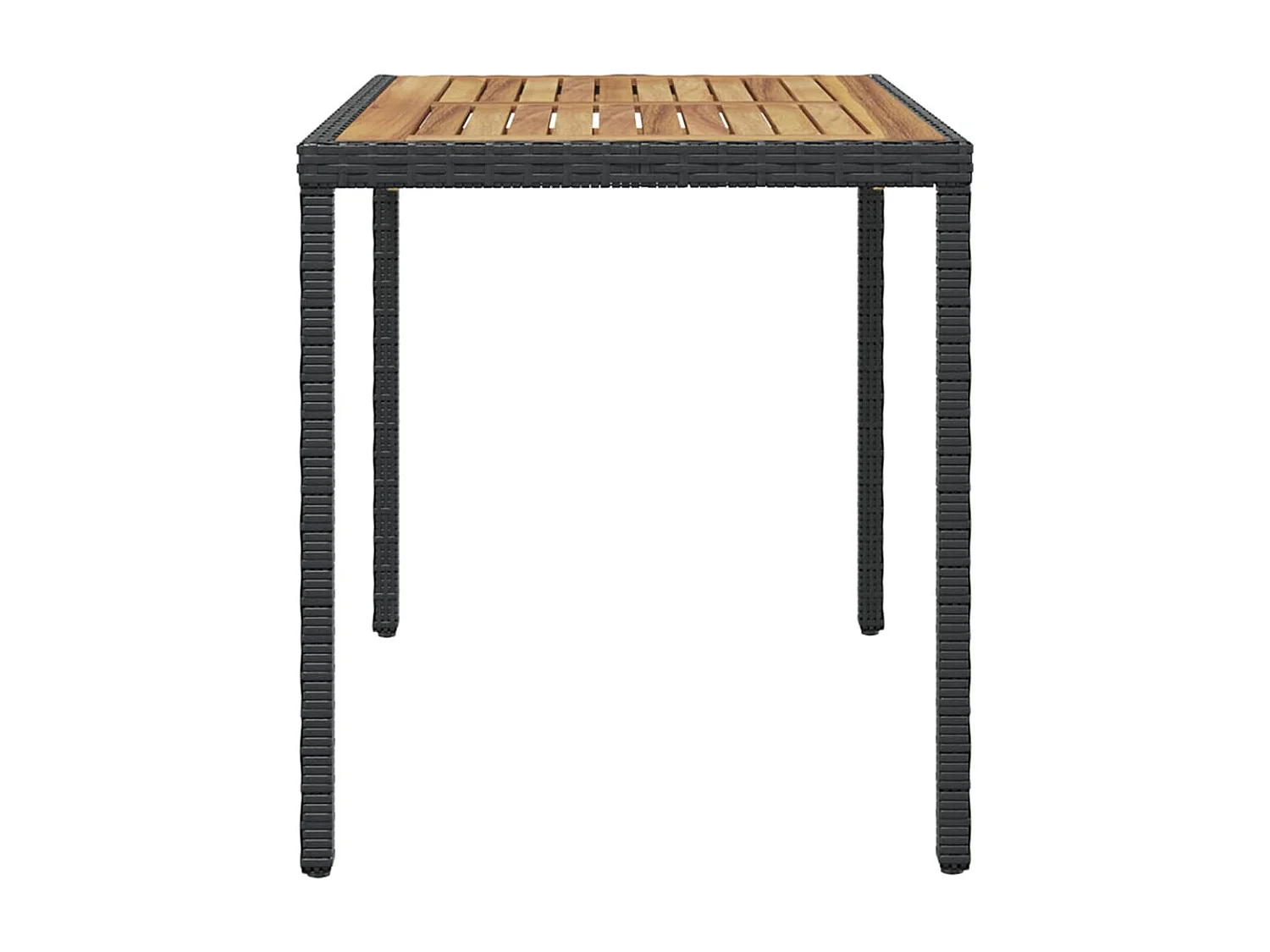 Table de jardin Noir et marron 123x60x74cm Bois d'acacia solide