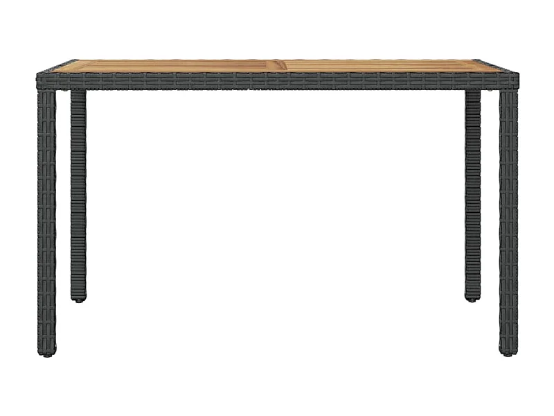 Table de jardin Noir et marron 123x60x74cm Bois d'acacia solide