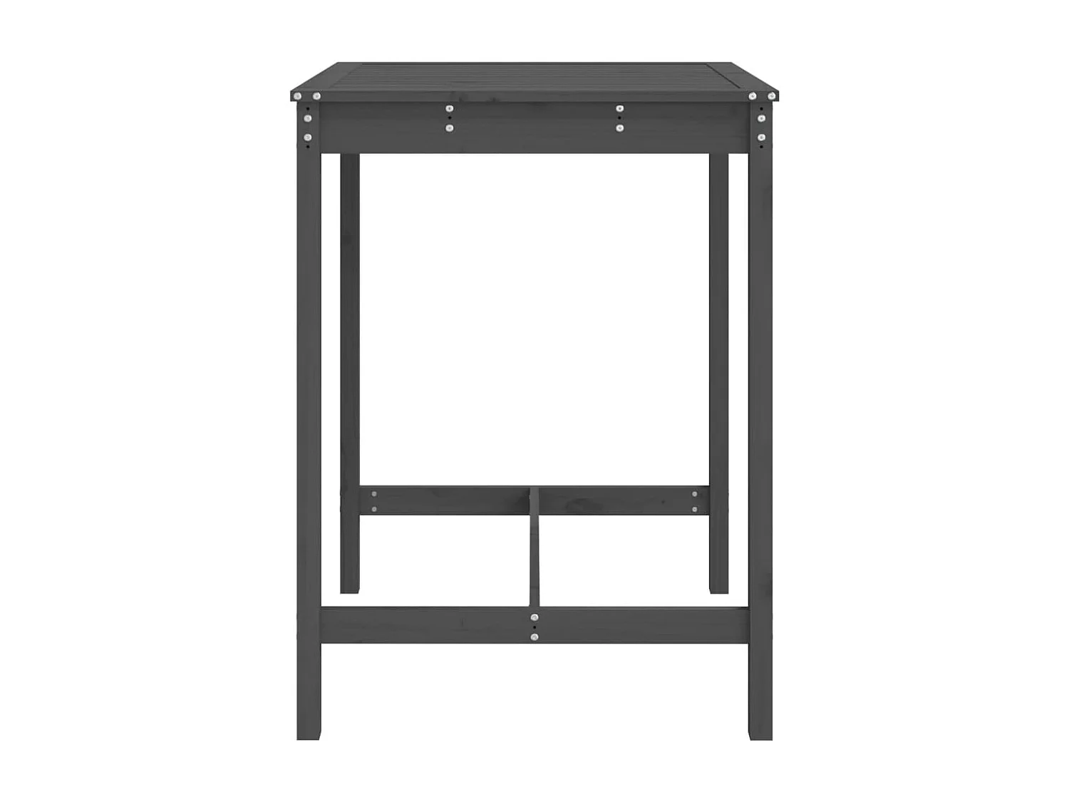 Table de jardin gris 82,5x82,5x110 cm bois massif de pin