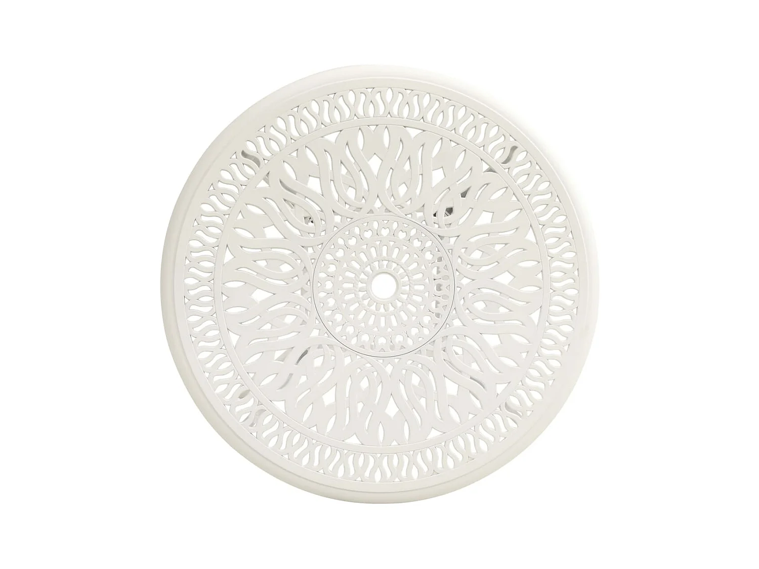 Table de jardin Blanc 90x90x74 cm Aluminium coulé