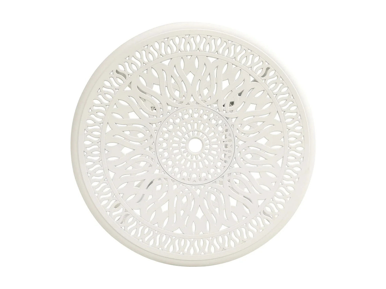 Table de jardin Blanc 90x90x74 cm Aluminium coulé