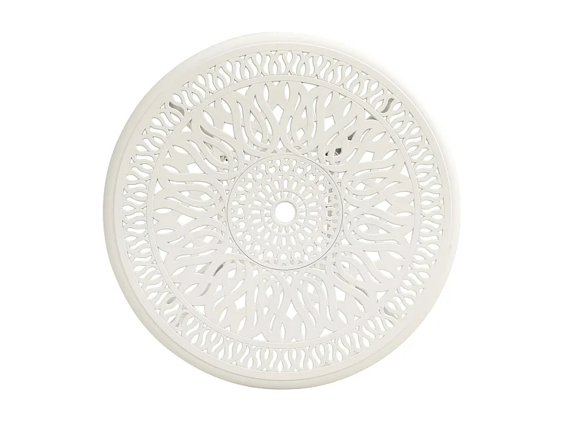 Table de jardin Blanc 90x90x74 cm Aluminium coulé