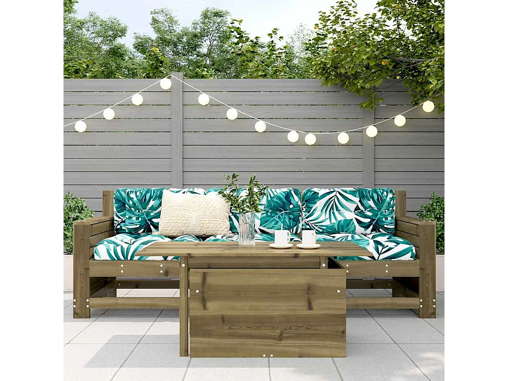 Table de jardin 100x50x75 cm bois de pin imprégné