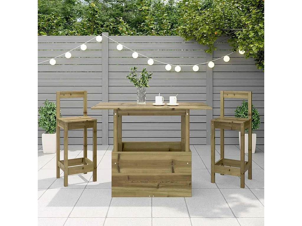 Table de jardin 100x50x75 cm bois de pin imprégné
